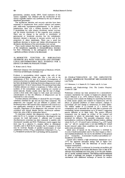 Characterization of the Hepatocyte Plasma Membrane Transport