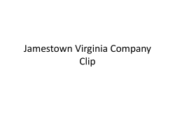 Jamestown Virginia Company Clip