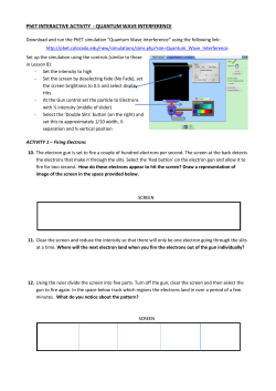 PhET INTERACTIVE ACTIVITY - QUANTUM WAVE INTERFERENCE