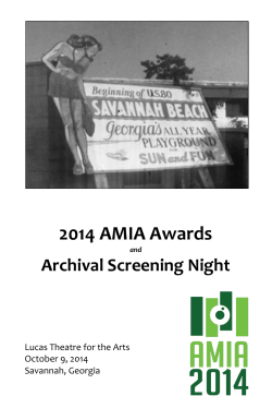 2014 AMIA Awards - Association of Moving Image Archivists