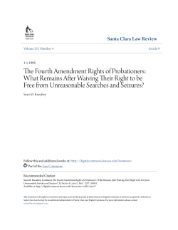 The Fourth Amendment Rights of Probationers
