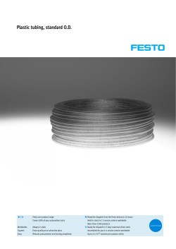 Plastic tubing, standard OD