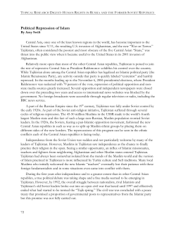 Political Repression of Islam