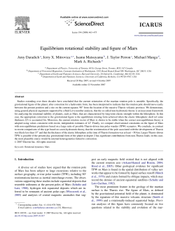 Equilibrium rotational stability and figure of Mars