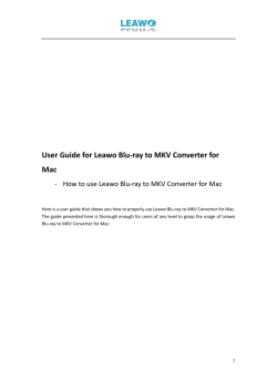 User Guide for Leawo Blu-ray to MKV Converter for Mac