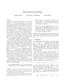 Oblivious Network Design - CMU School of Computer Science