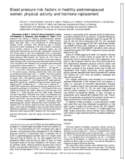 physical activity and hormone replacement