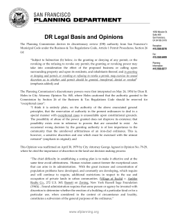 DR Legal Opinions - June 2011 - San Francisco Planning Department