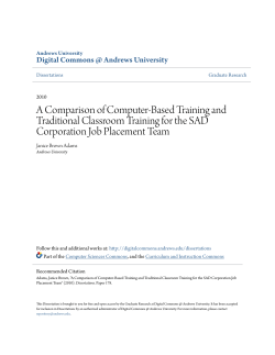A Comparison of Computer-Based Training and Traditional