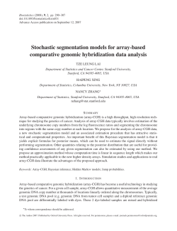 Stochastic segmentation models for array-based