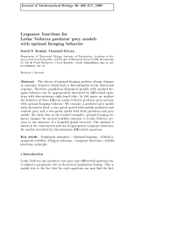 Lyapunov functions for Lotka Volterra predator prey models with