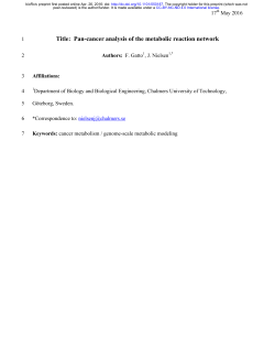 Pan-cancer analysis of the metabolic reaction network