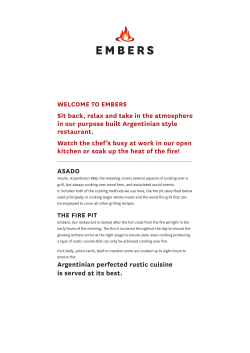 Embers Menu - The Papanui Club