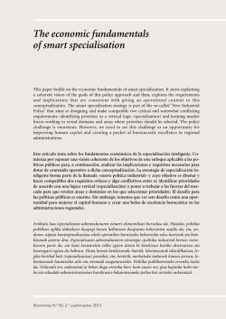 The economic fundamentals of smart specialisation