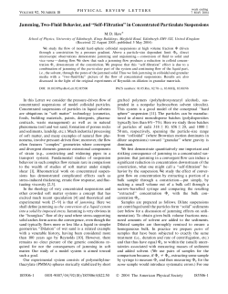 Jamming, Two-Fluid Behavior, and ``Self