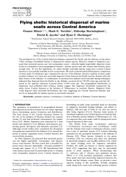 Flying shells: historical dispersal of marine snails across Central