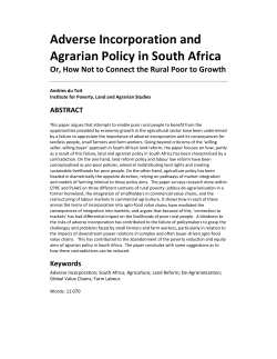 Adverse Incorporation and Agrarian Policy in South Africa
