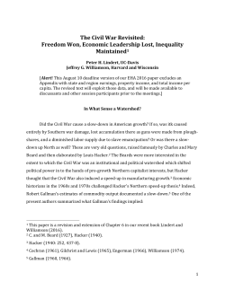 The Civil War Revisited: Freedom Won, Economic Leadership Lost