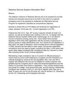 Selective Service System Information Brief