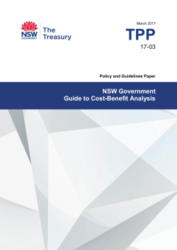 NSW Government Guide to Cost-Benefit Analysis