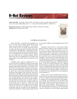 Cecil Rhodes and South Africa - H-Net