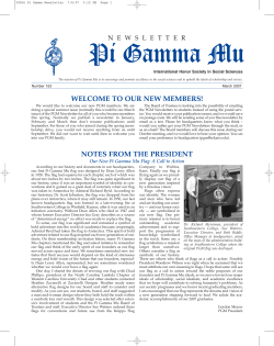 March 2007 - Pi Gamma Mu