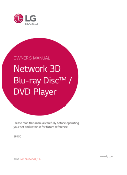 OWNER`S MANUAL Network 3D Blu
