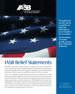 IASB Belief Statements - Illinois Association of School Boards