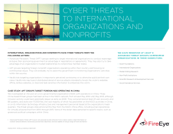 cyber threats to international organizations and nonprofits