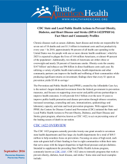 CDC State and Local Public Health Actions to Prevent Obesity