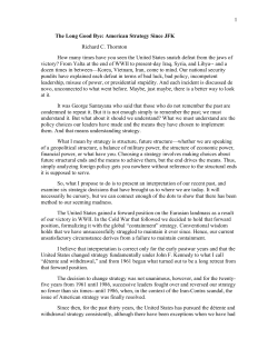 A Short History of American Strategy