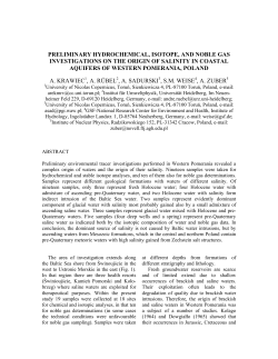 PRELIMINARY HYDROCHEMICAL, ISOTOPE, AND NOBLE GAS
