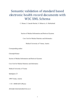 Semantic validation of standard based electronic