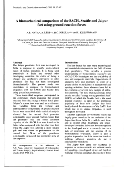 A biomechanical comparison of the SACH, Seattle and Jaipur feet