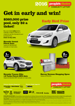 Get in early and win!