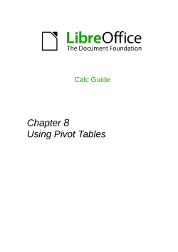 Using Pivot Tables - The Document Foundation