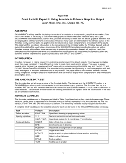 Don`t Avoid It, Exploit It: Using Annotate to Enhance Graphical Output