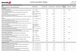 Inventory Count Sheet - Detailed