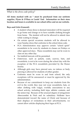 dress code in the school handbook