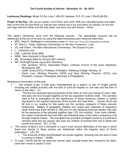 Luke 1 - Faith Lutheran Church Chico, CA