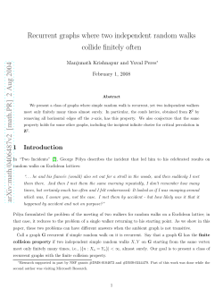 arXiv:math/0406487v2 [math.PR] 2 Aug 2004