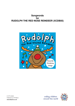 Songwords for RUDOLPH THE RED NOSE