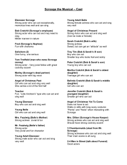 Scrooge the Musical &ndash; Cast