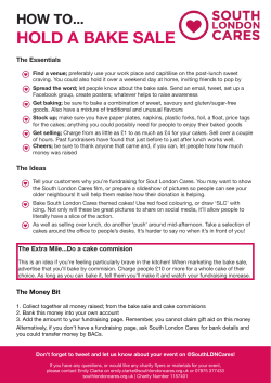 How to hold a bake sale