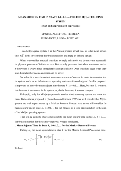 SOJOURN TIME IN STATE k, k=0,1,…, DISTRIBUTION FUNCTION