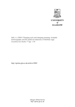 Hall, A. (2005) `Changing style and changing meaning: Icelandic