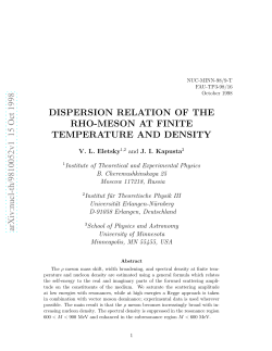 Dispersion Relation of the Rho-Meson at Finite Temperature and