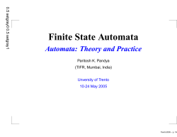 Finite State Automata