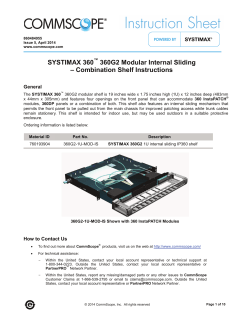 SYSTIMAX 360&trade; 360G2 Modular Internal Sliding