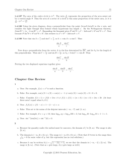 Chapter 1 Review Answers